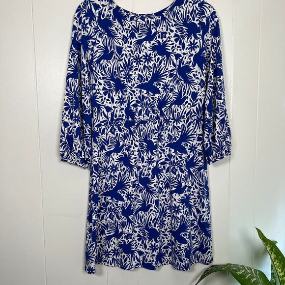 NEW BODEN Lucie Jersey Tunic Size 4 Blue Bird Print - Picture 10 of 11